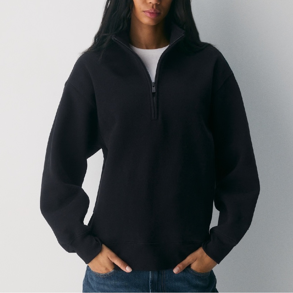 Aritzia Cozy Sweatfleece Boyfriend 1/2 Zip